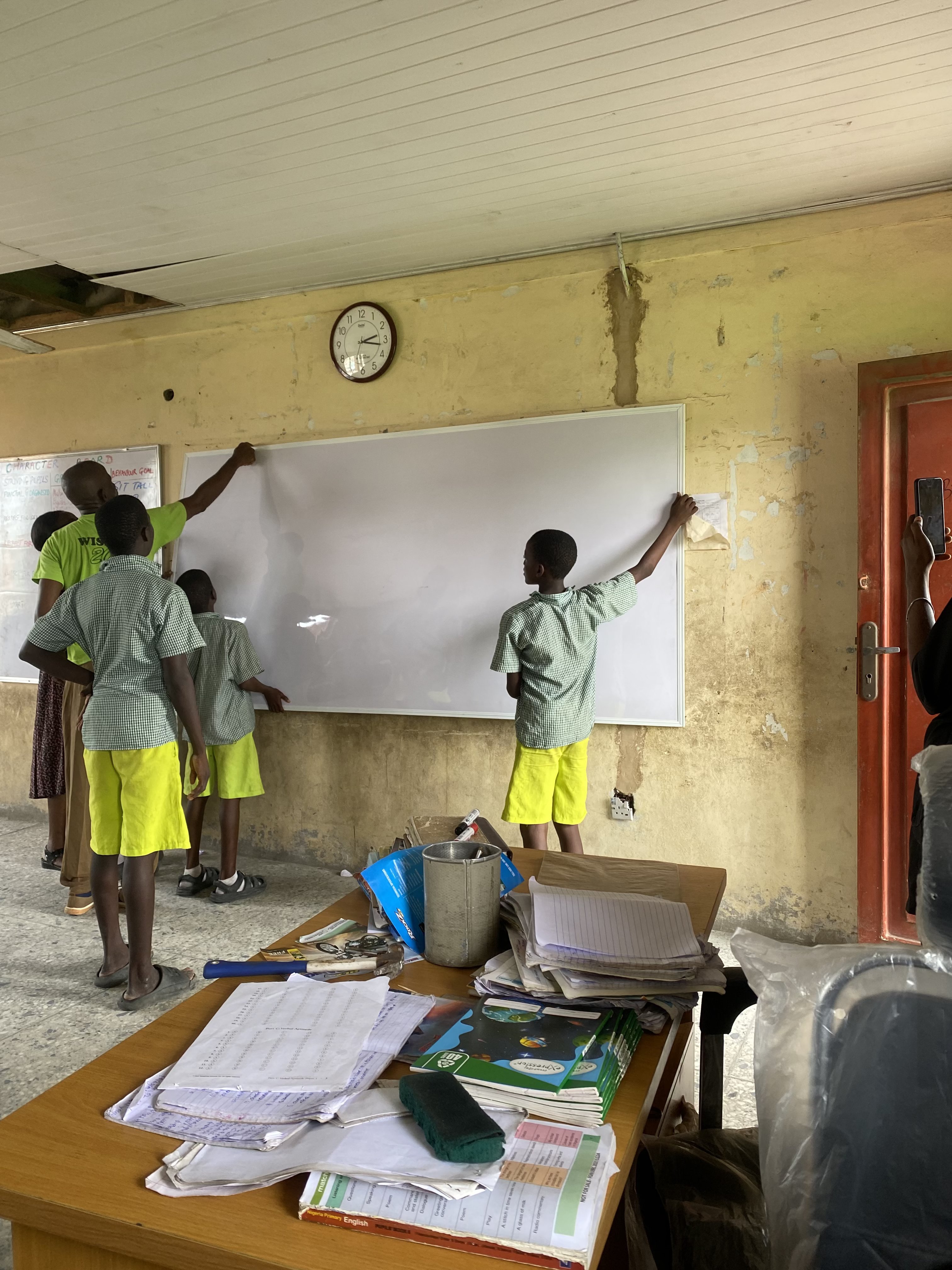 After - Classroom with new whiteboards